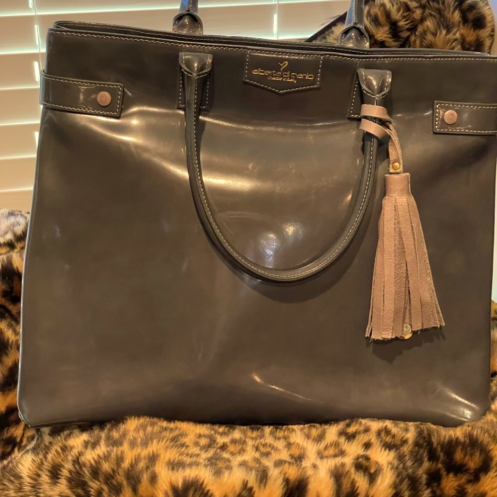 ALBERTA Di CANIO LARGE Leather Handbag w/Dustcover